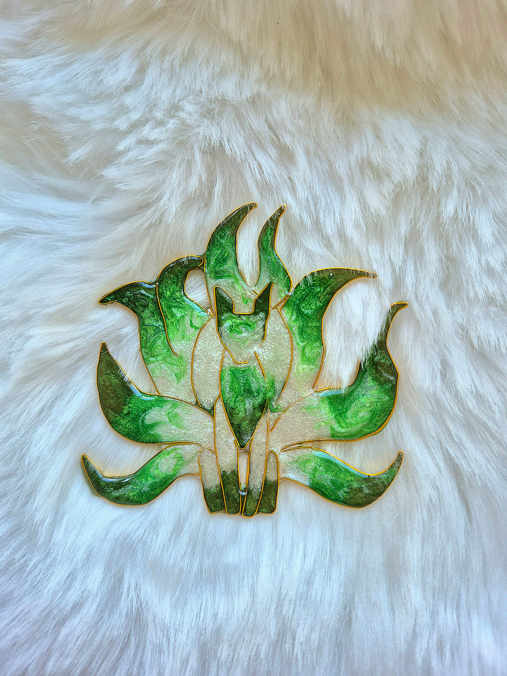 Mythical brooch- Verdant Kitsune