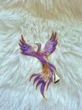 Mythical hairclip - Amethyst Dawn Phoenix