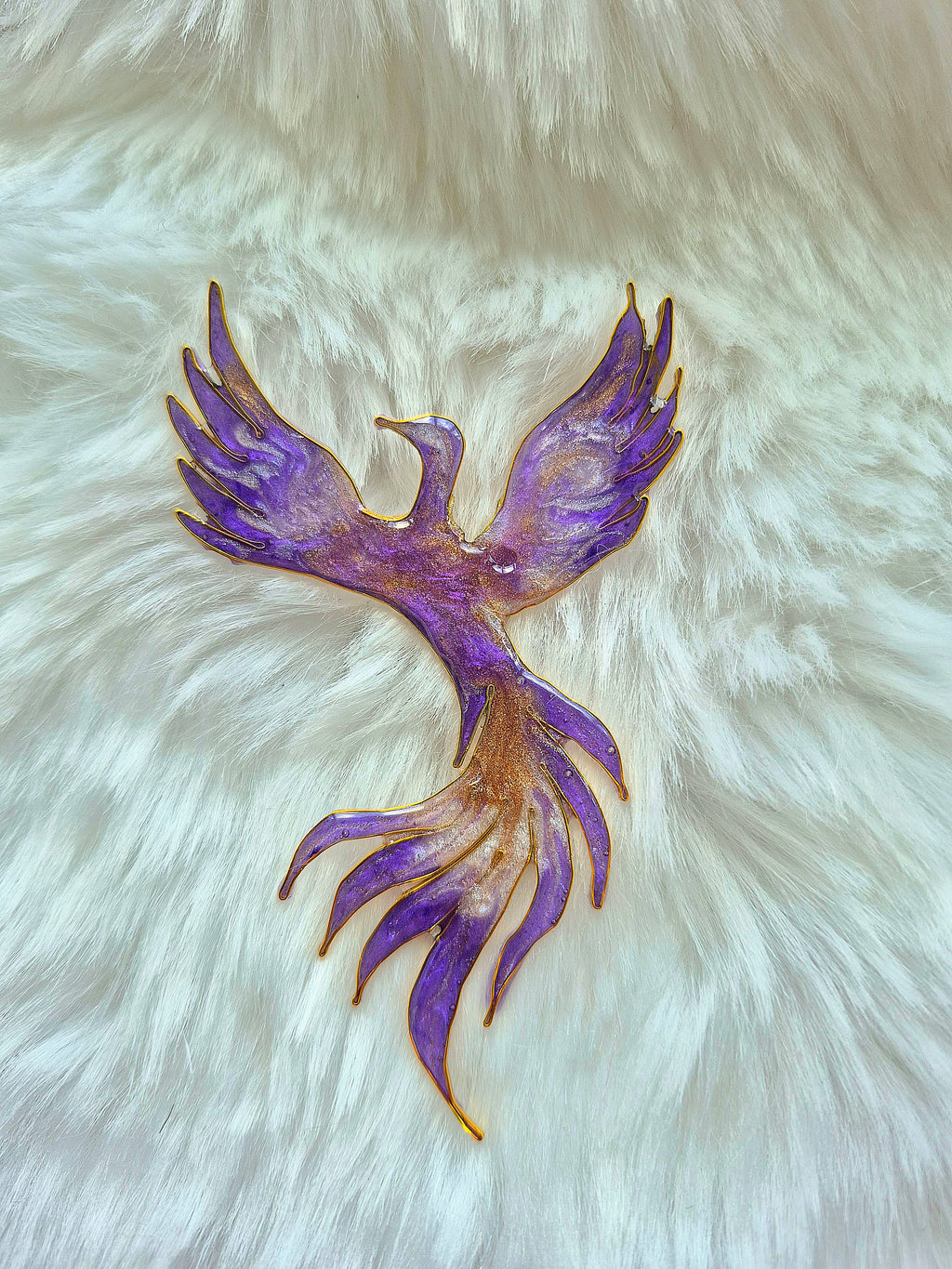 Mythical brooch- Amethyst Dawn Pheonix