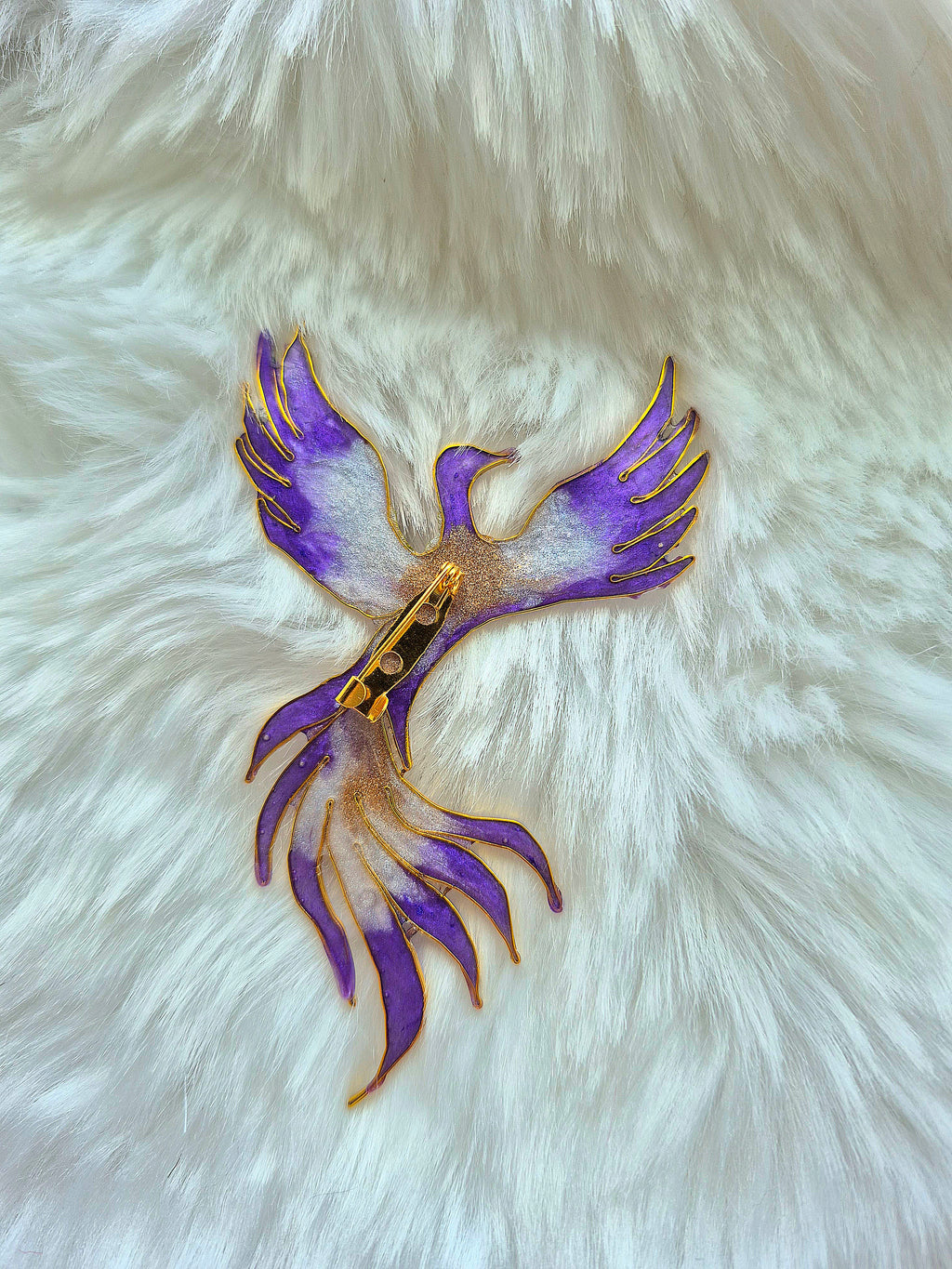 Mythical brooch- Amethyst Dawn Pheonix
