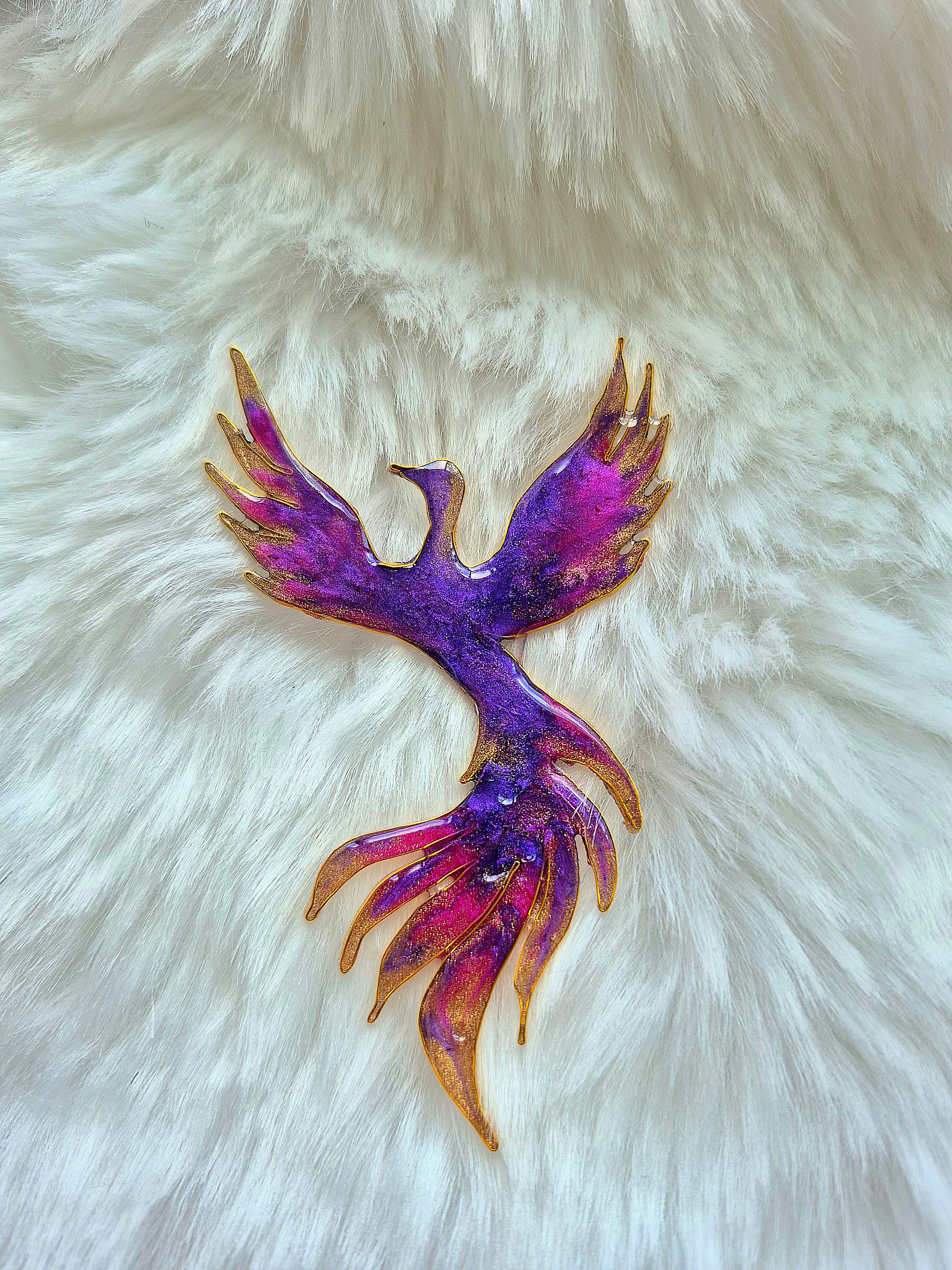 Mythical brooch- Aster Crown Pheonix