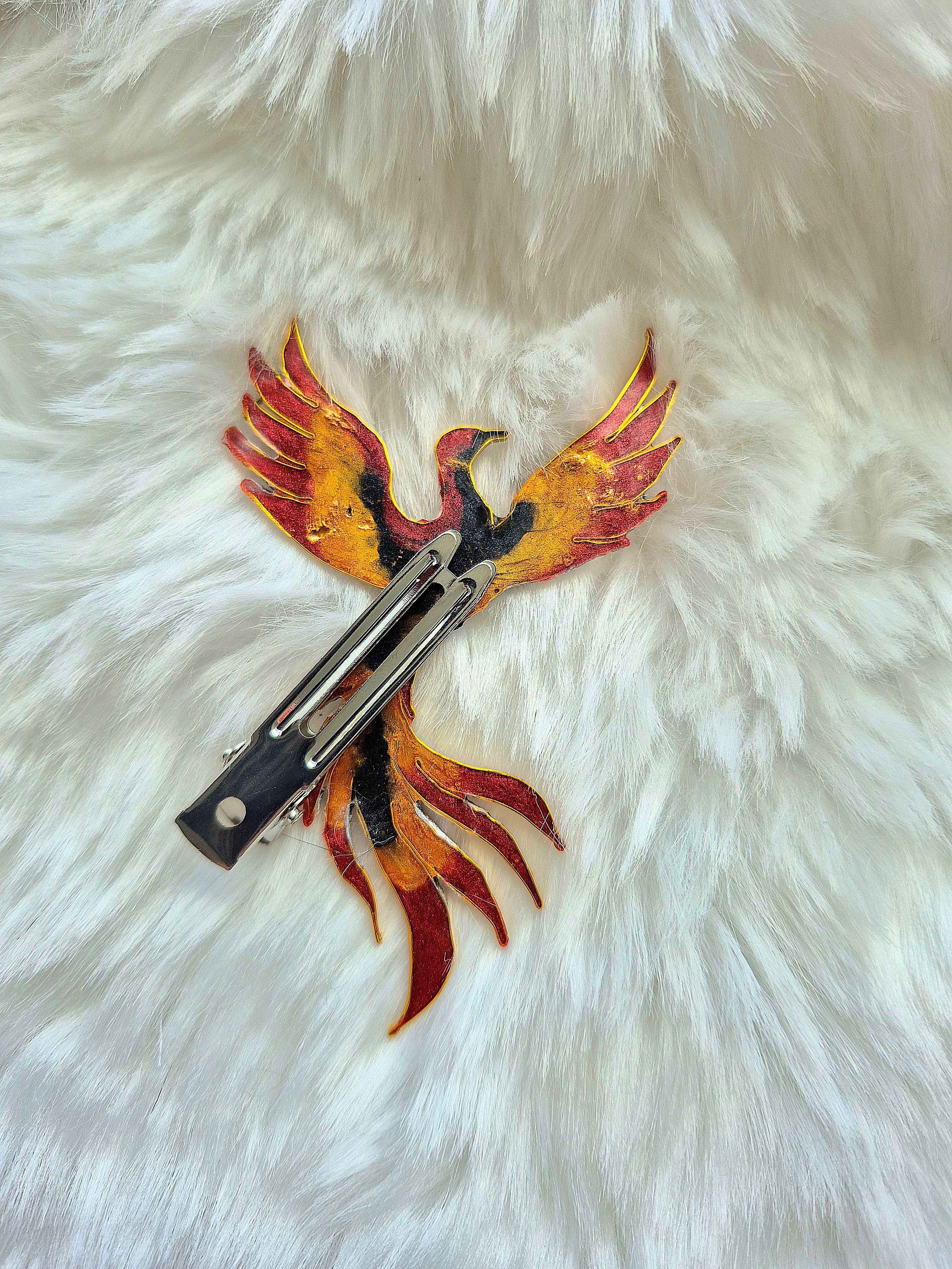 Mythical hairclip - Ashen Crown Phoenix