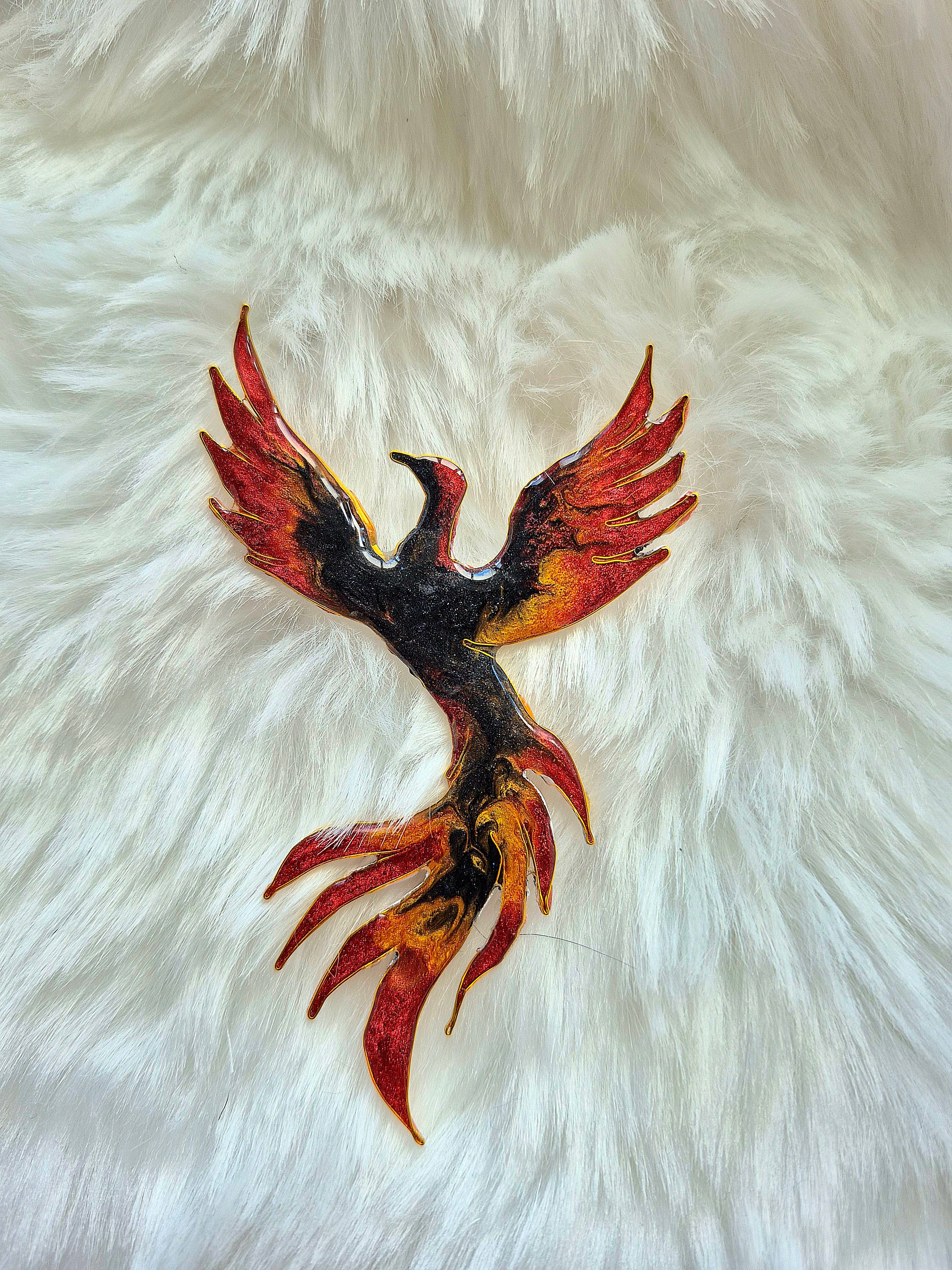 Mythical brooch- Ashen Crown Phoenix