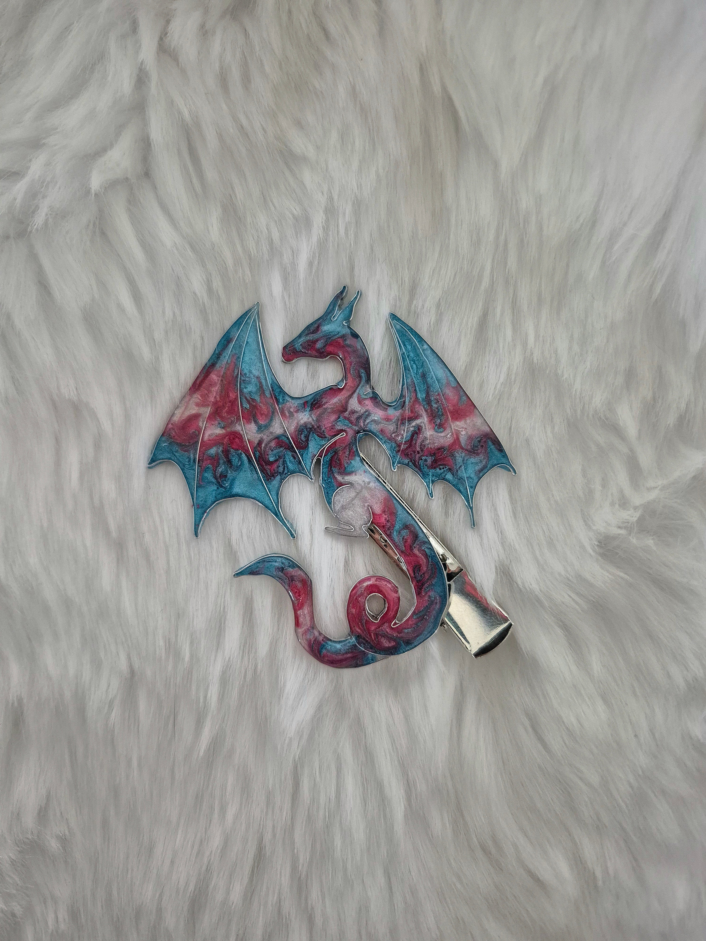 Mythical hairclip - Prismveil Wyvern