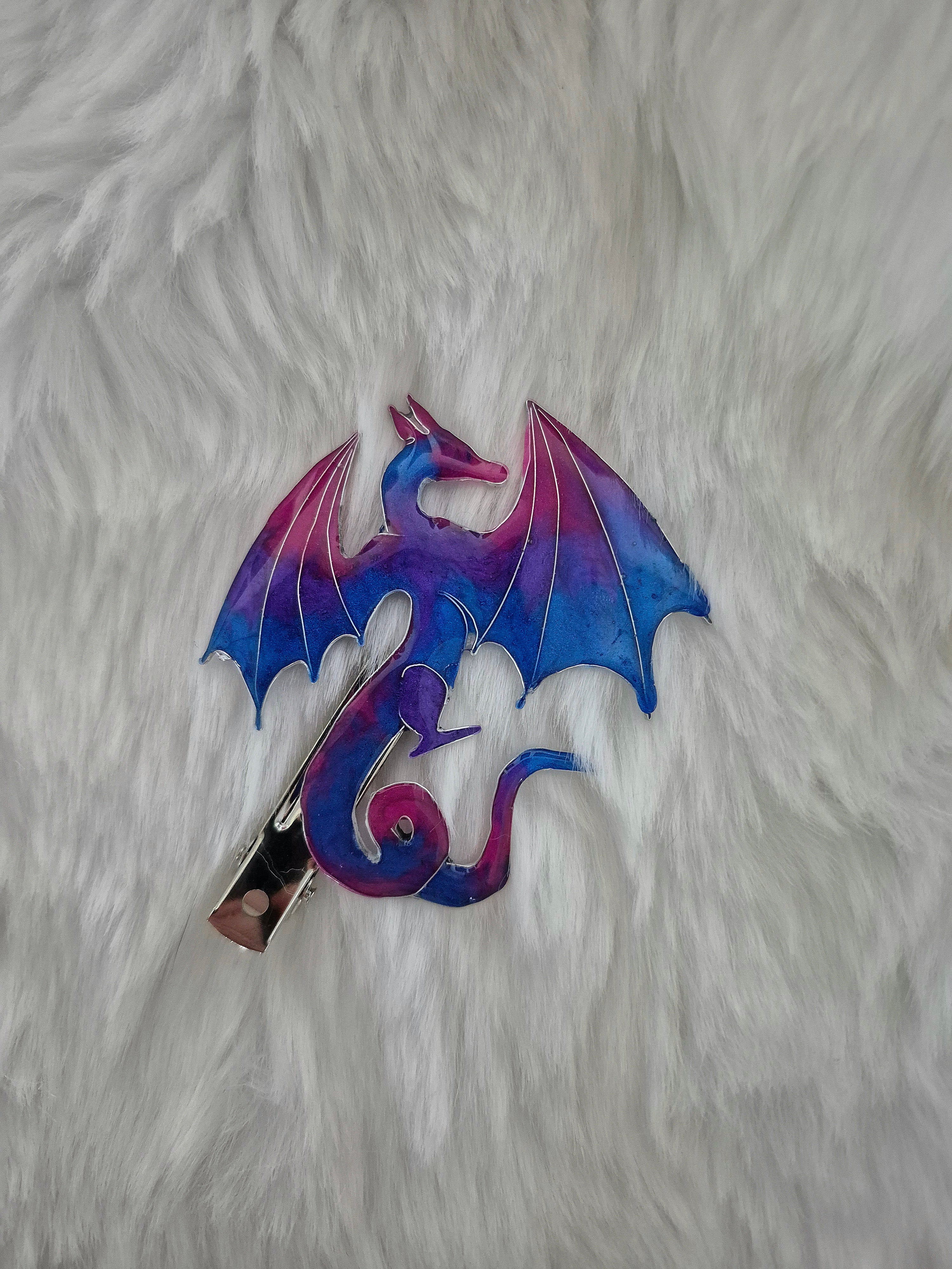 Mythical hairclip - Heartsong Wyvern