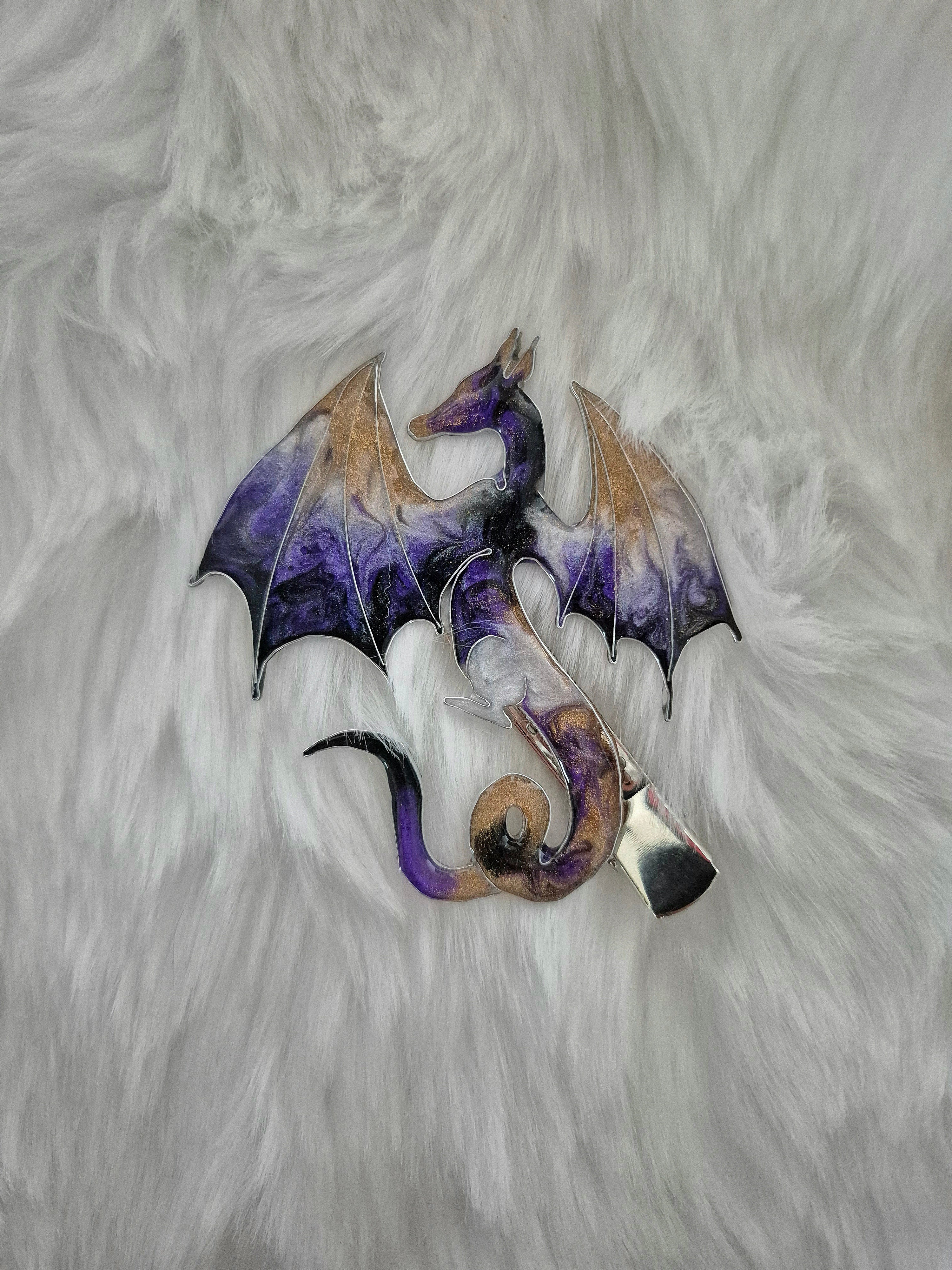 Mythical hairclip - Eclipse Wyvern