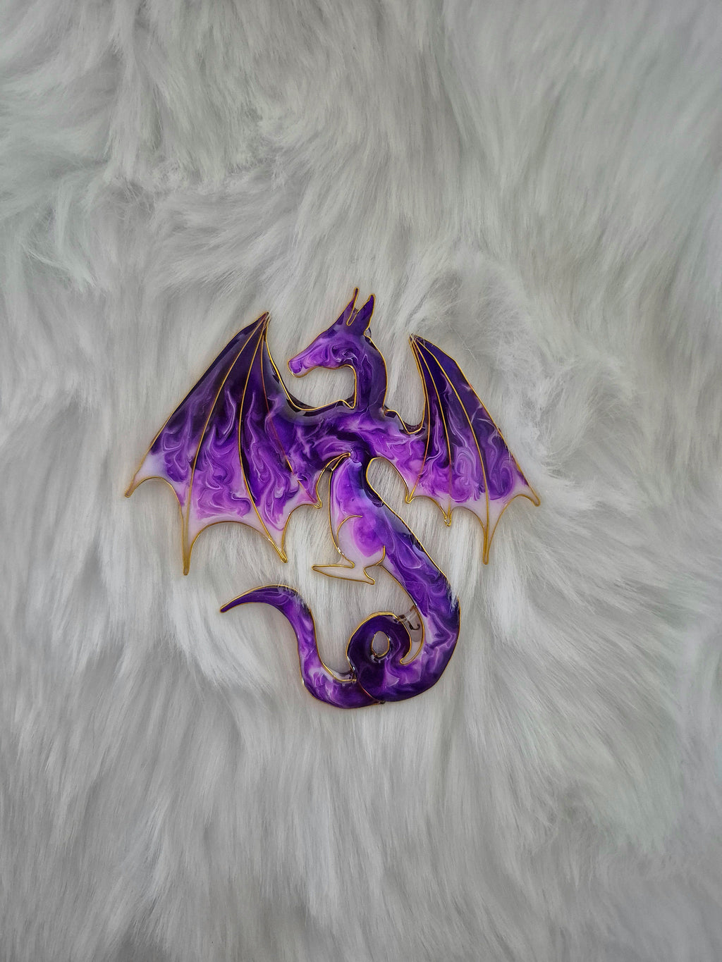 Mythical brooch - Moonblossom Wyvern