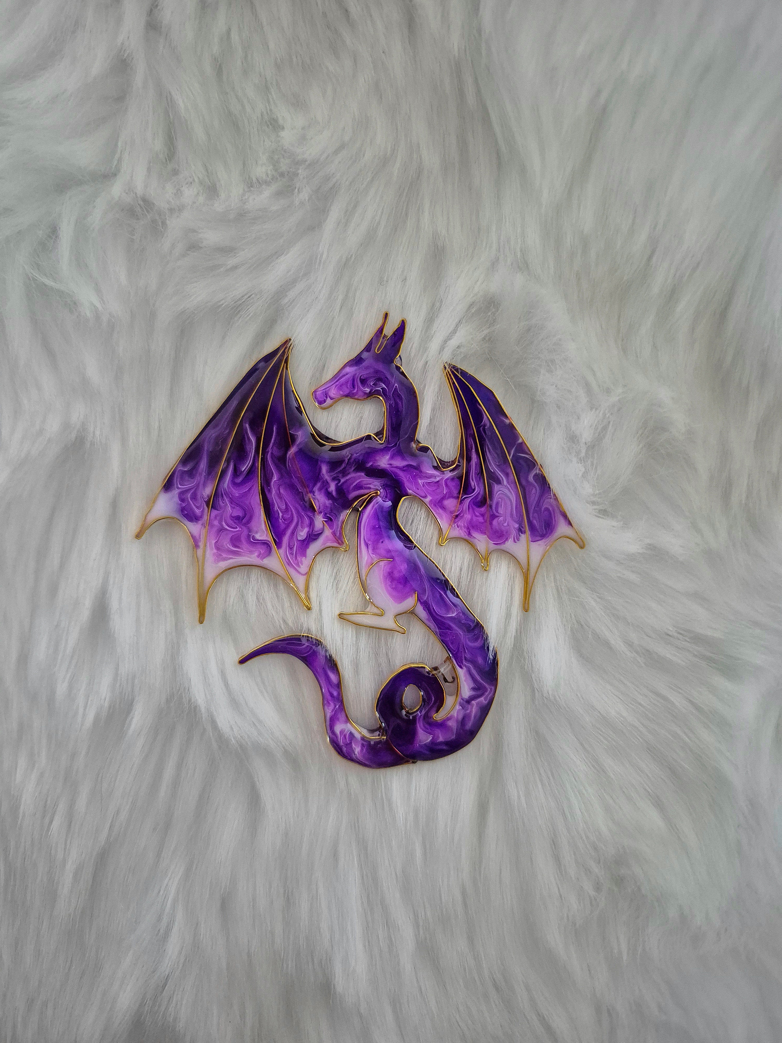 Mythical brooch - Moonblossom Wyvern