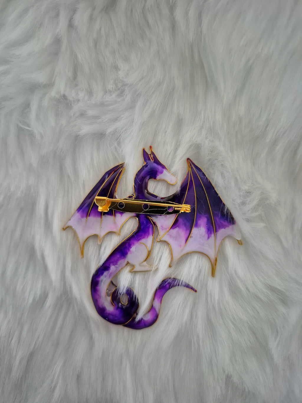 Mythical brooch - Moonblossom Wyvern