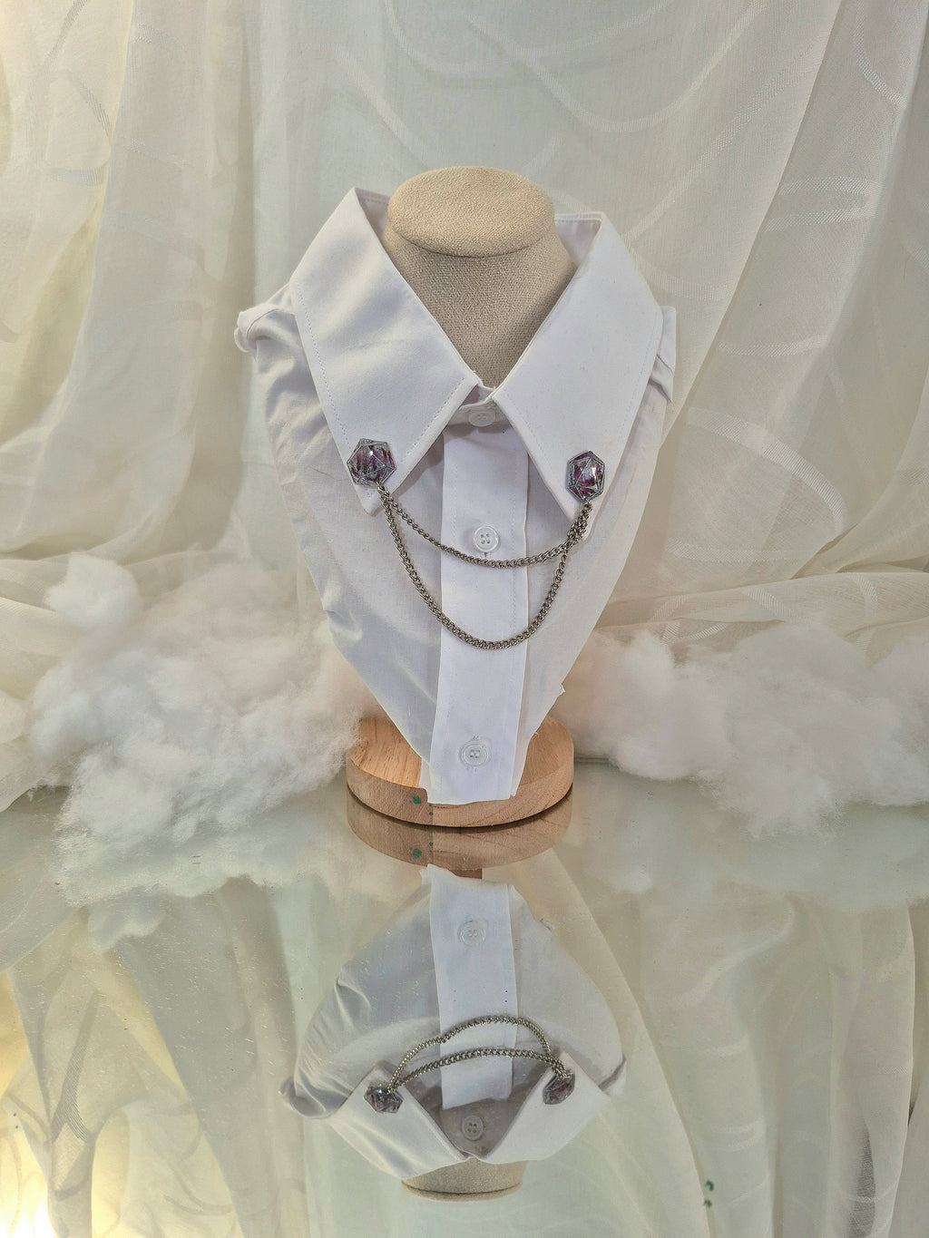 Collar pin - Lavendar bloom D20