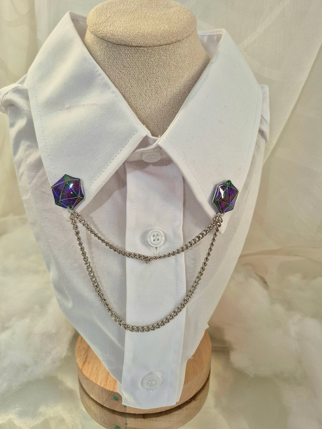Collar pin - Twilight Vine D20