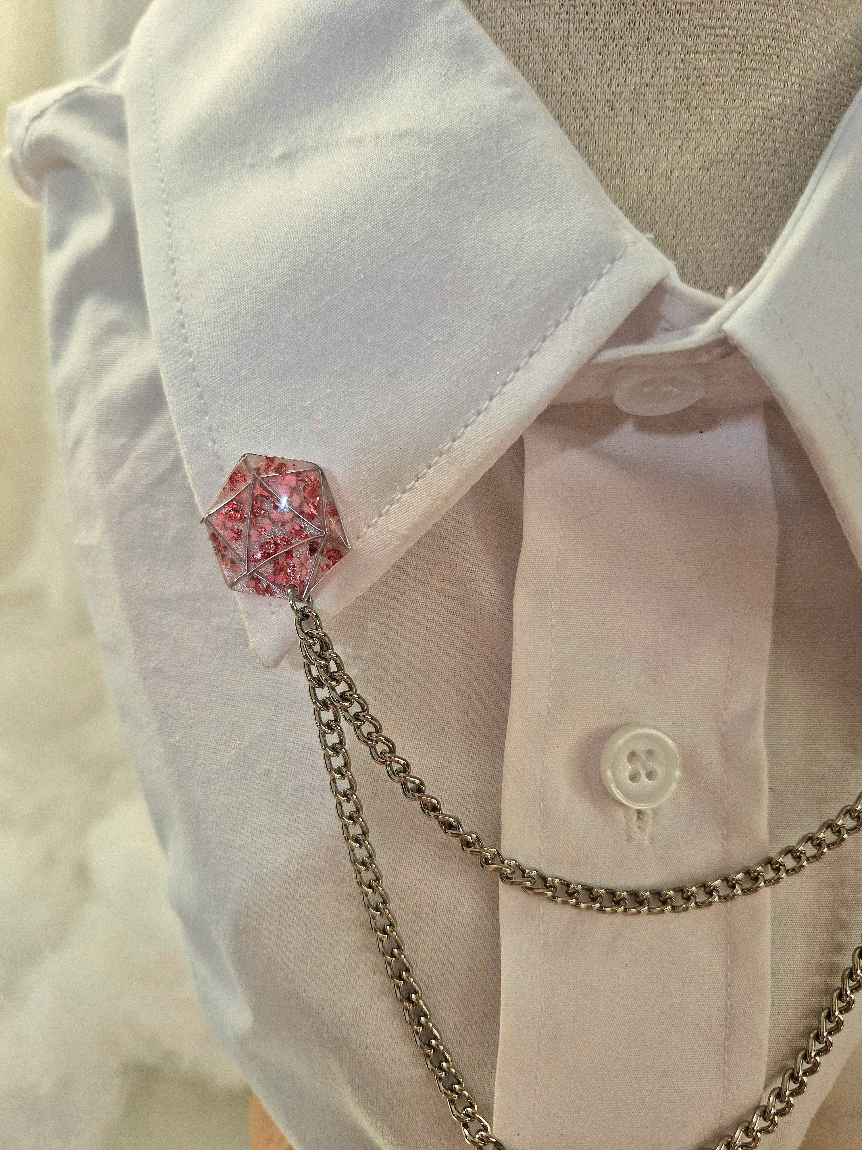 Collar pin - Rose Petal D20