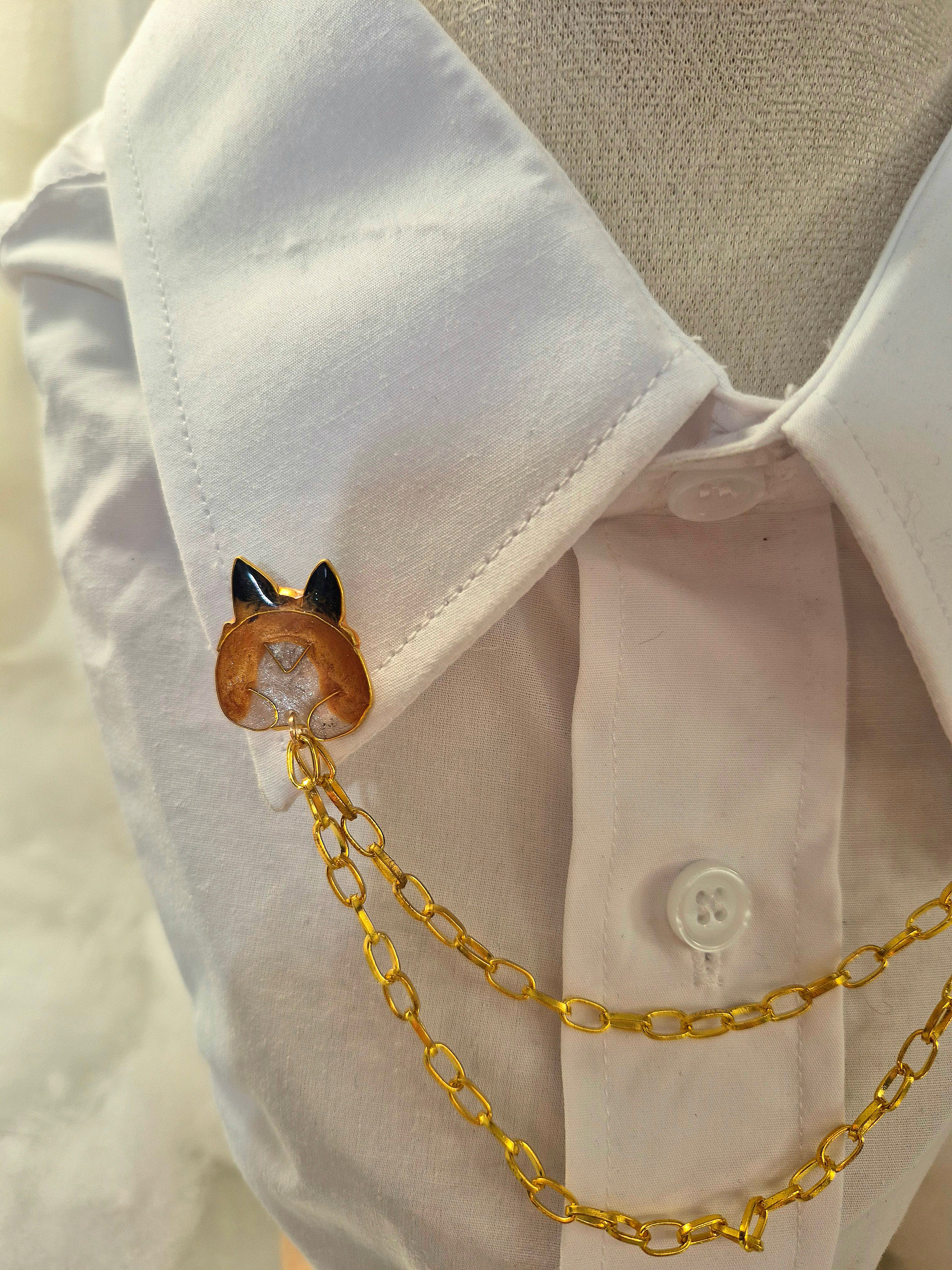 Collar pin - Corgi butt