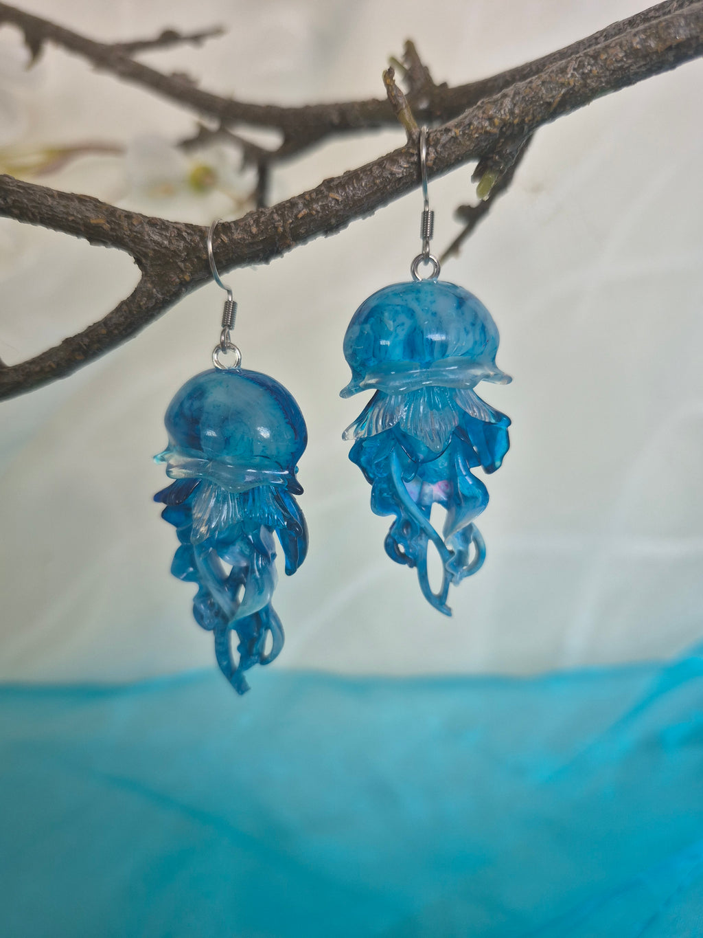 Earrings - Ocean Mist Jellyfish