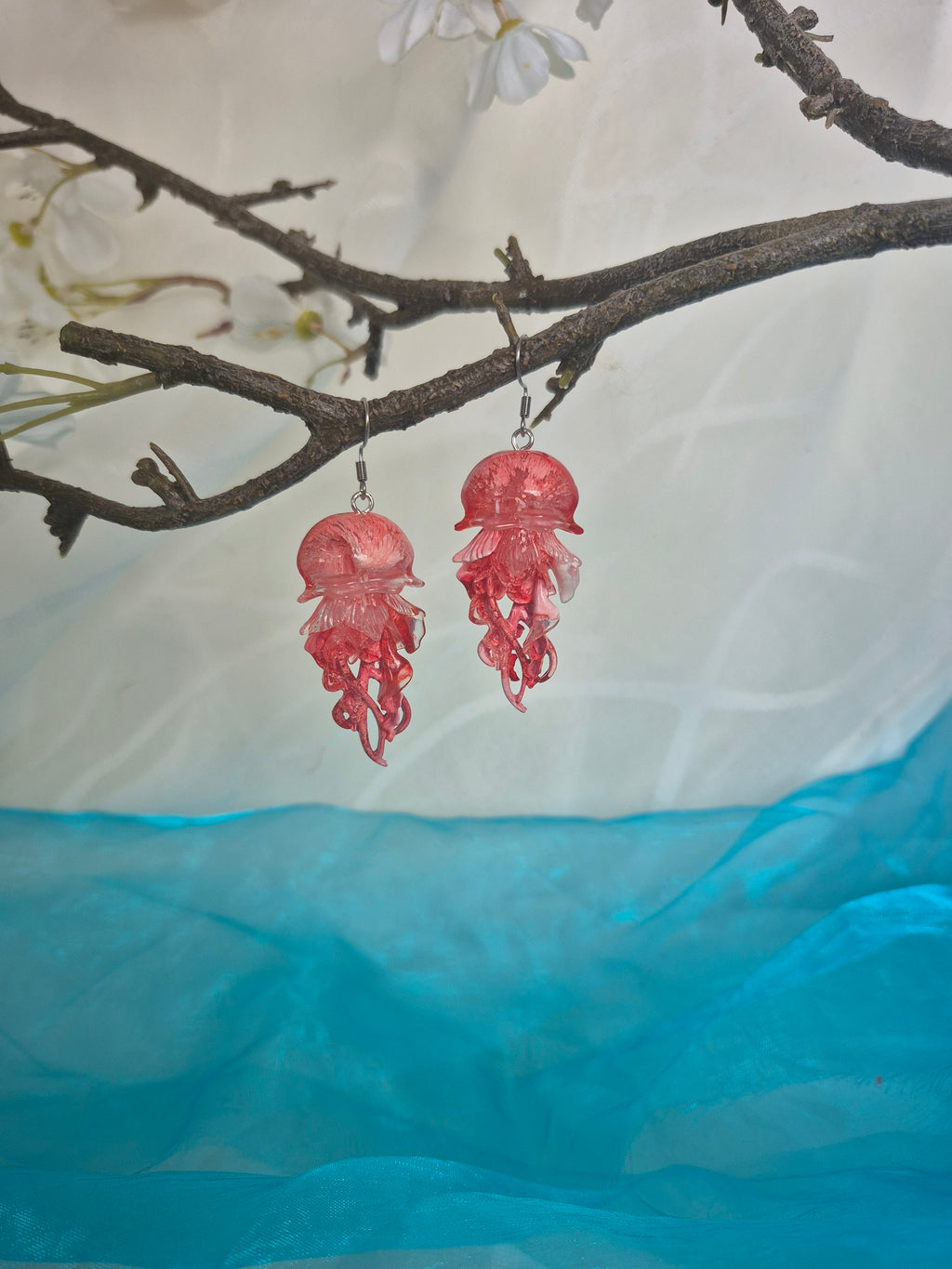 Earrings - Coral Bloom Jellyfish