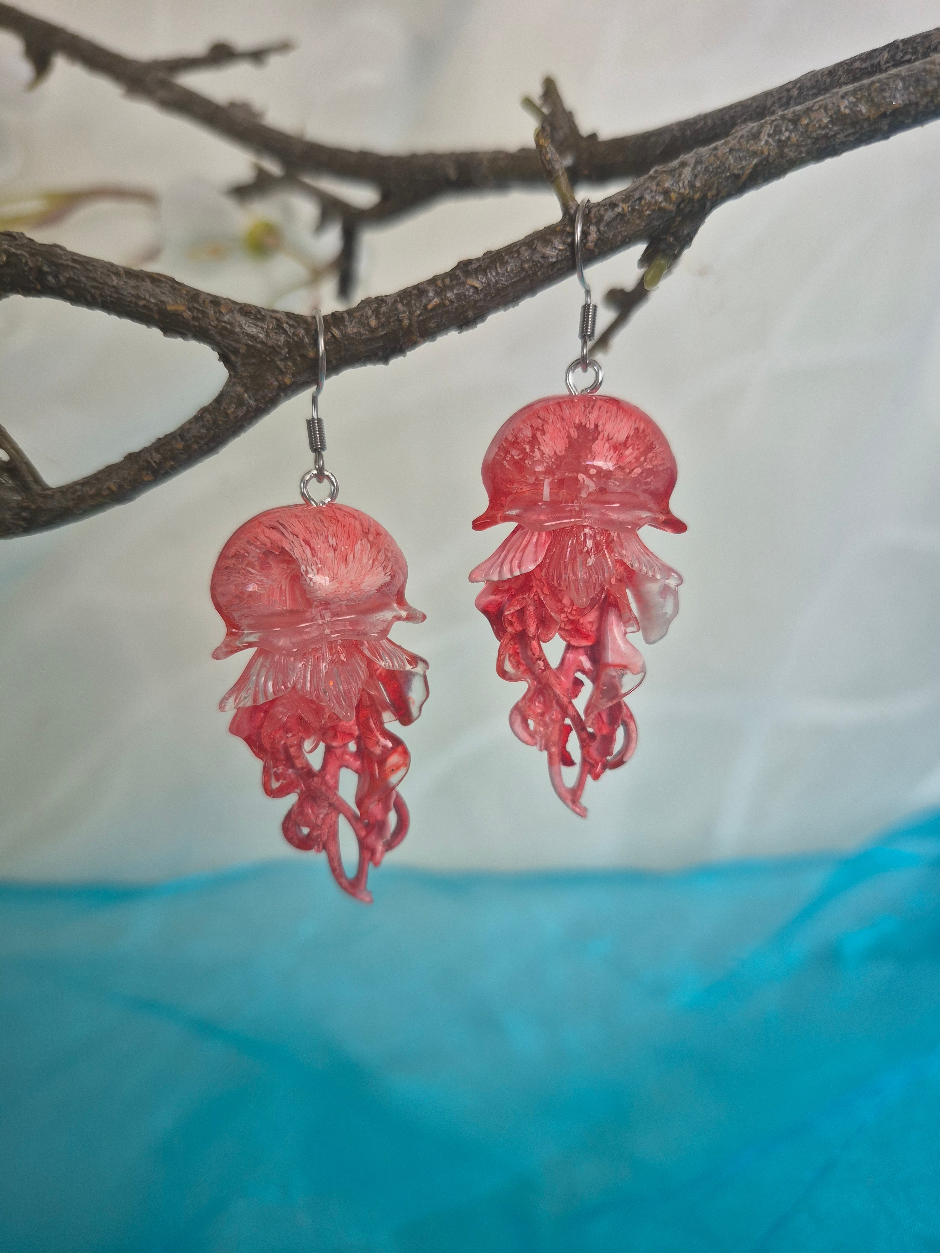 Earrings - Coral Bloom Jellyfish