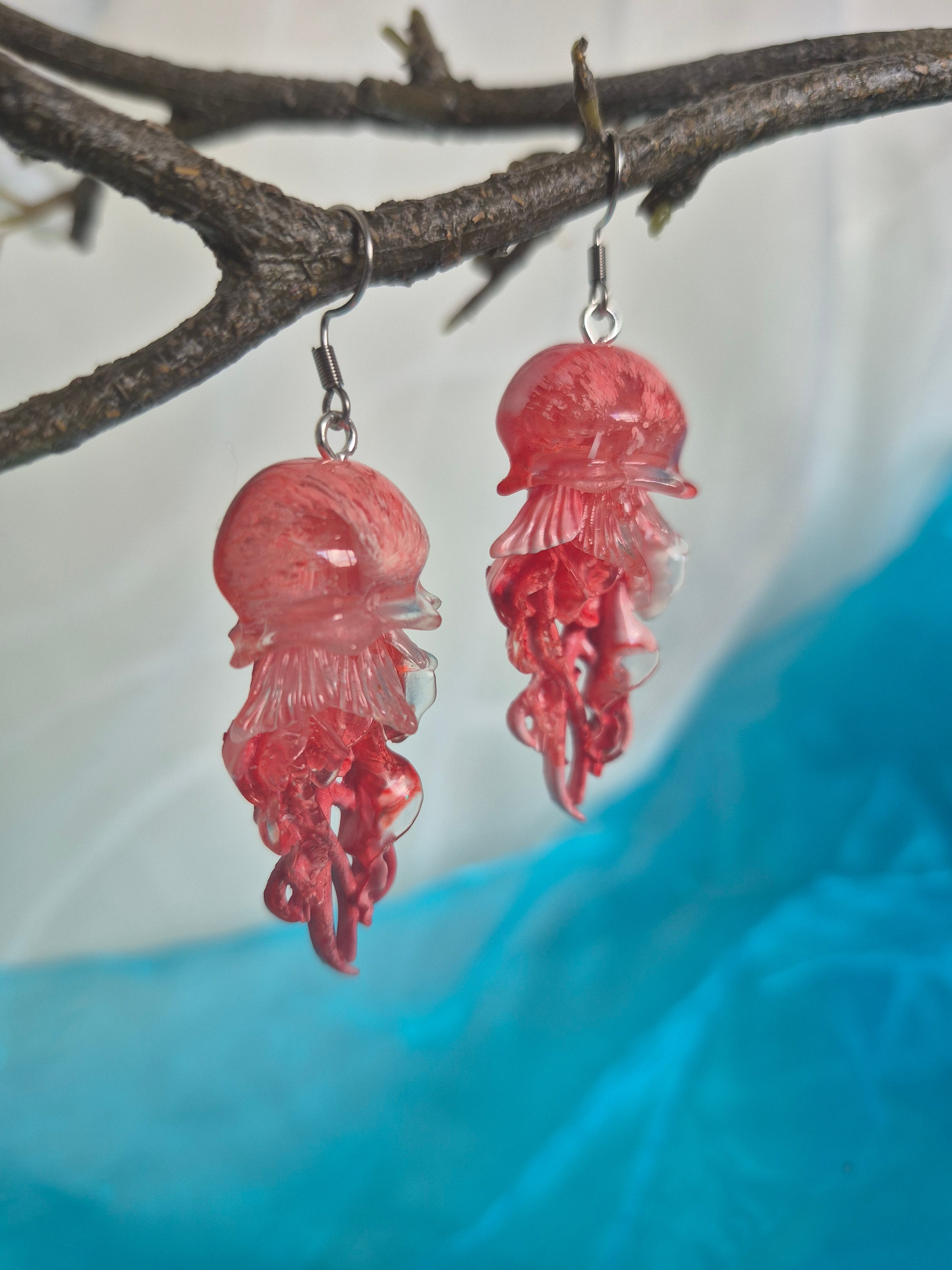 Earrings - Coral Bloom Jellyfish