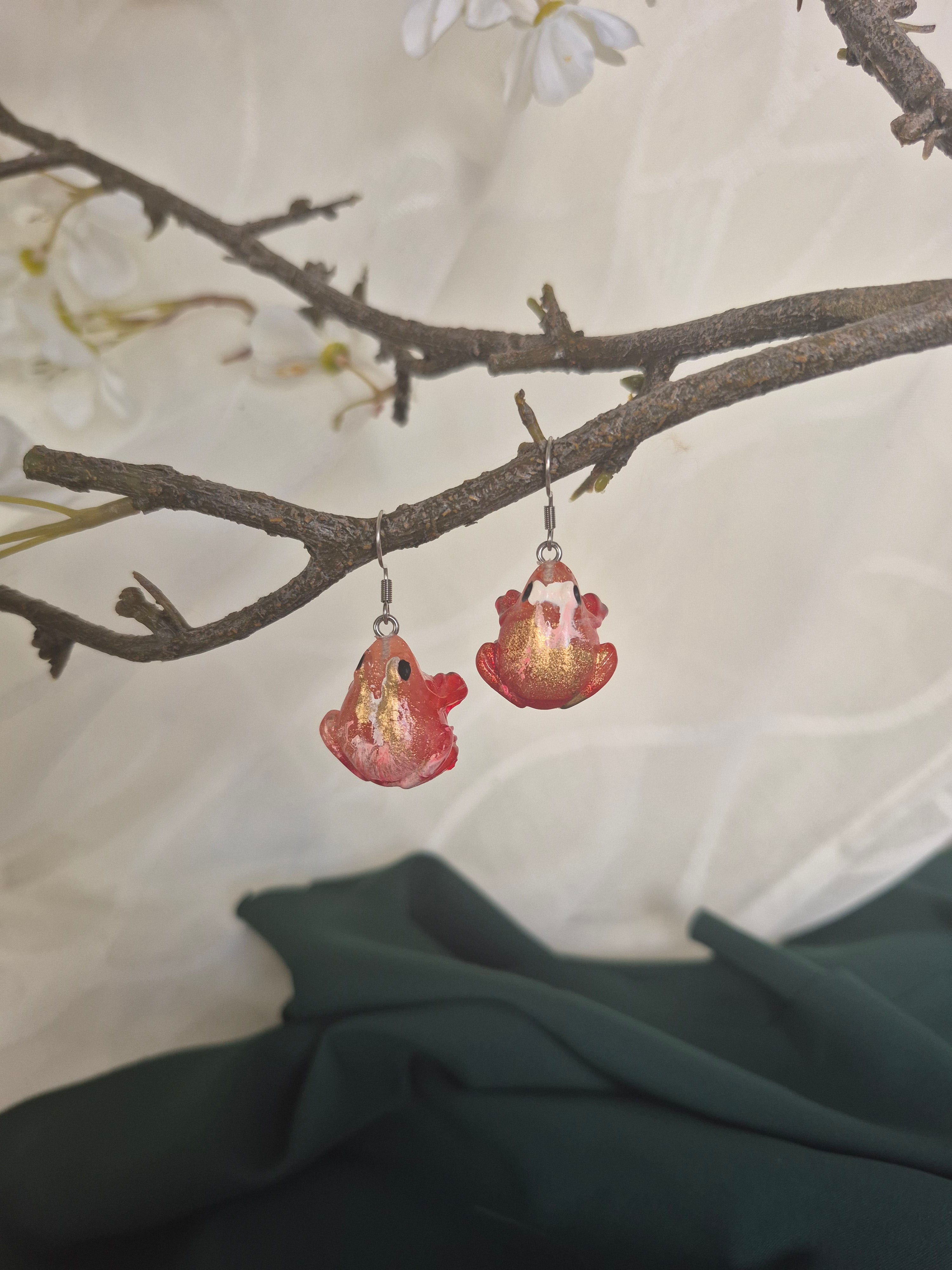 Earrings - Fernshade frog