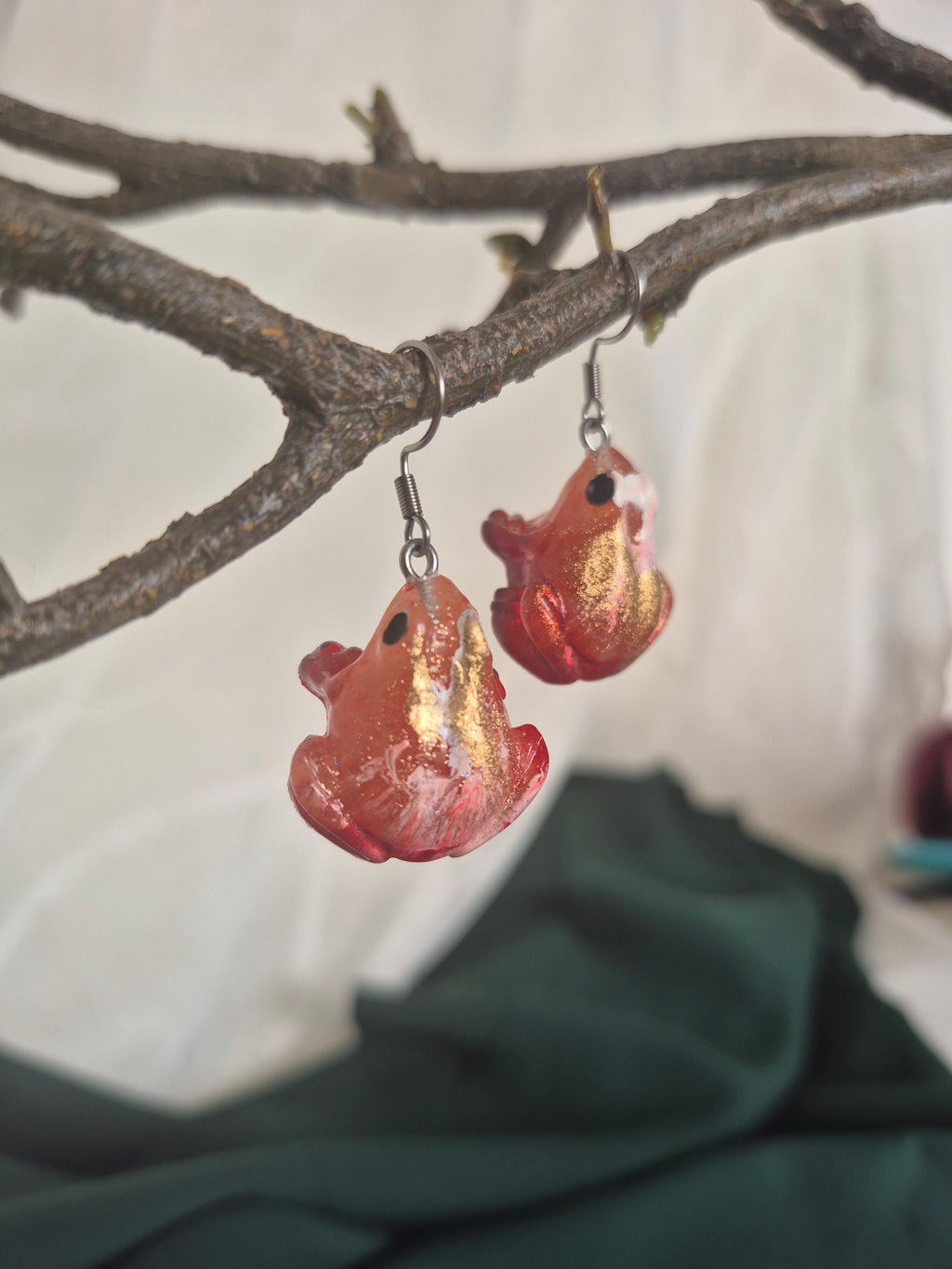 Earrings - Fernshade frog