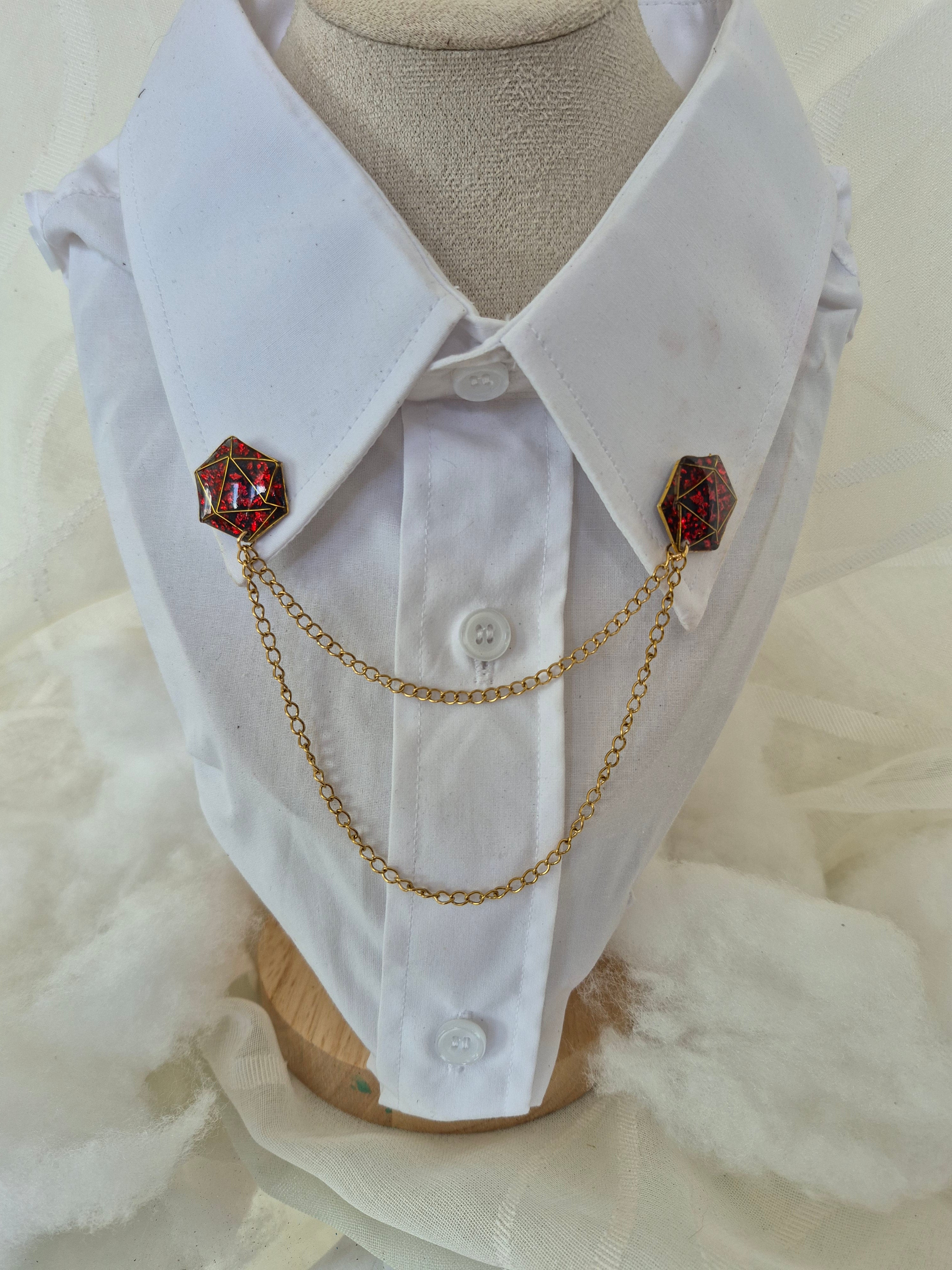 Collar pin - Crimson Night D20