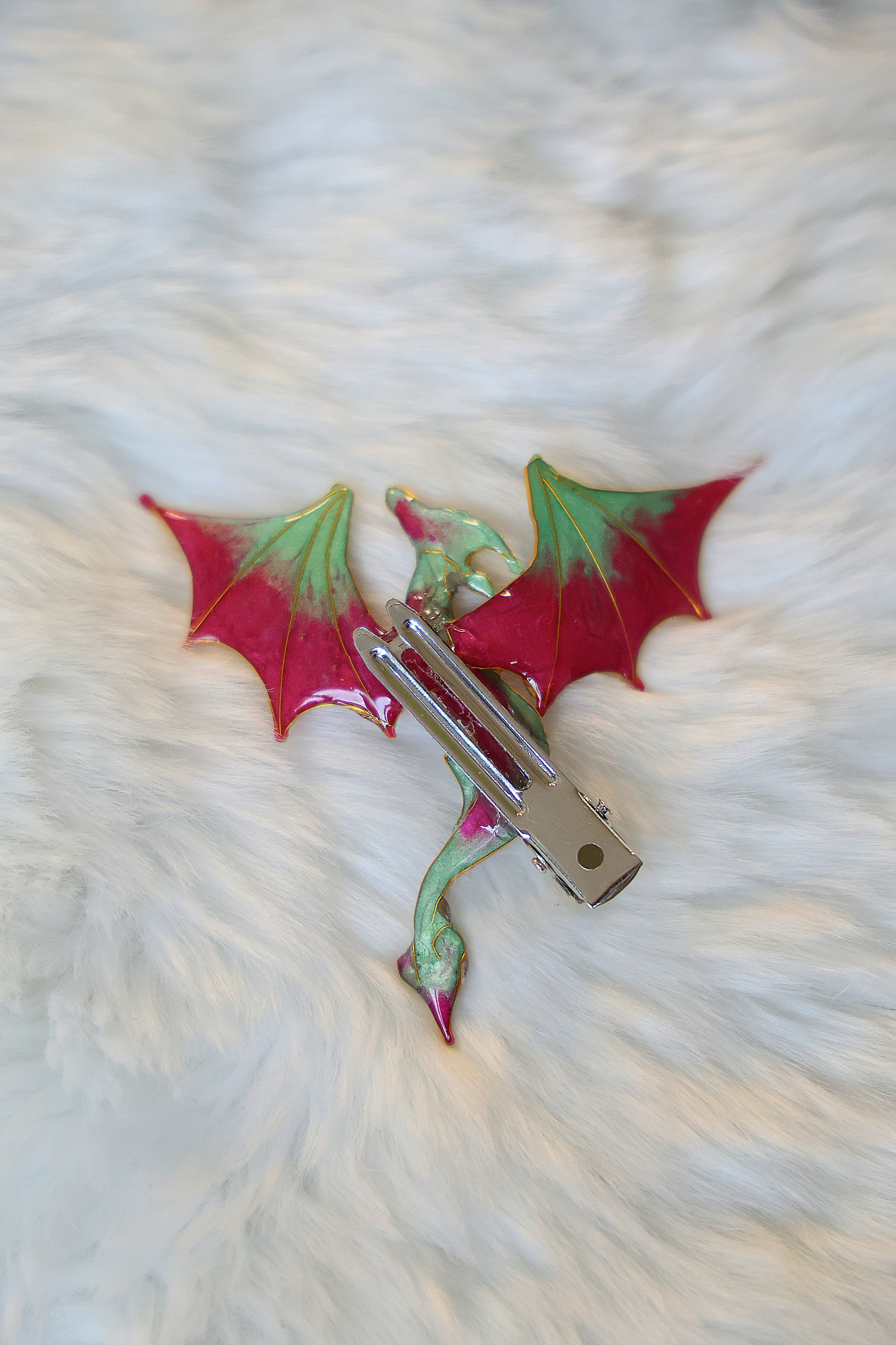 Mythical hairclip - Bloomrot Wyvern