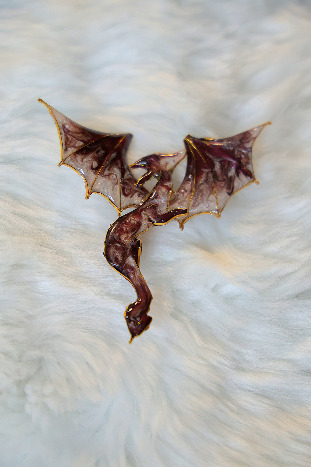 Mythical brooch- Dawnflare Wyvern