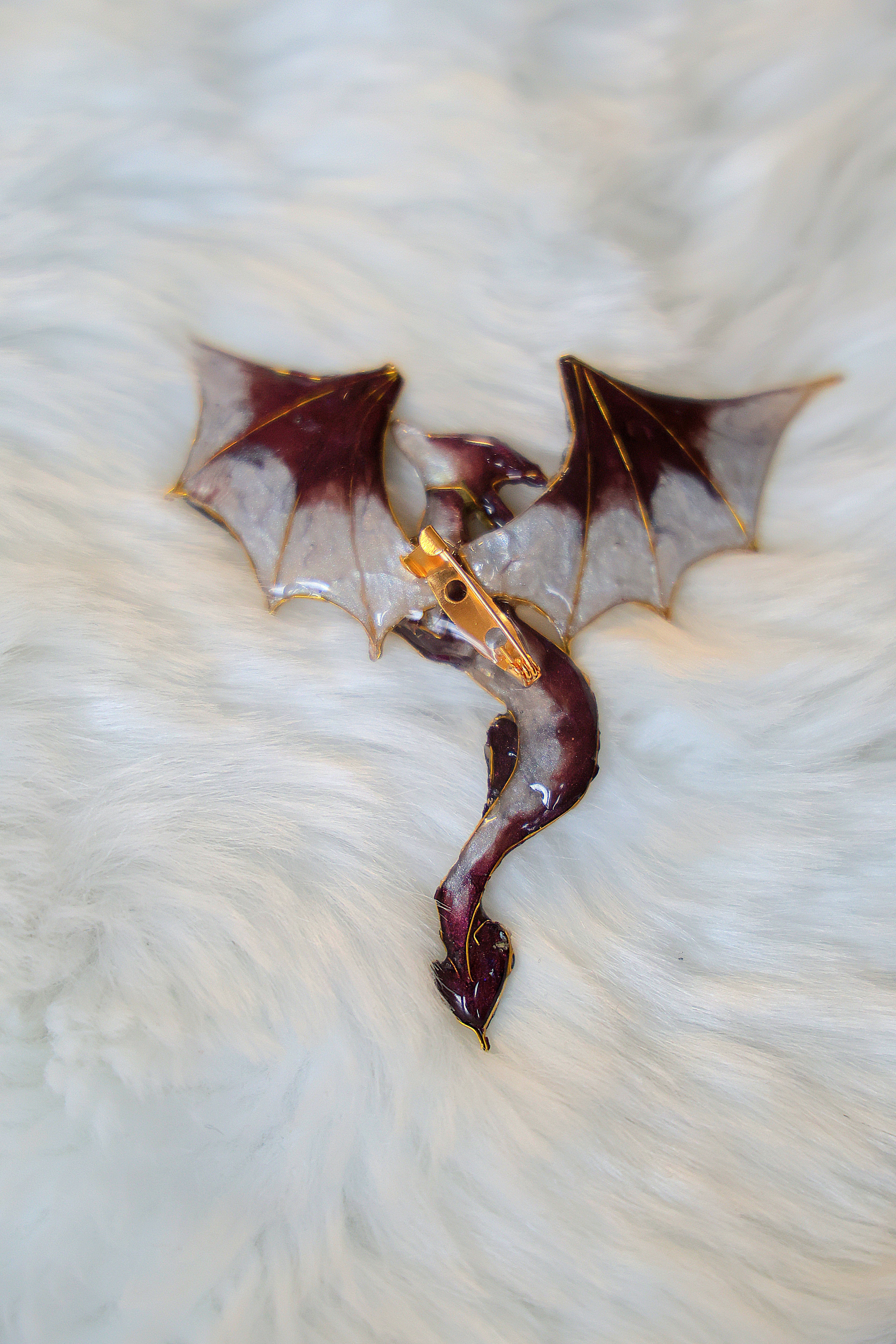 Mythical brooch- Dawnflare Wyvern