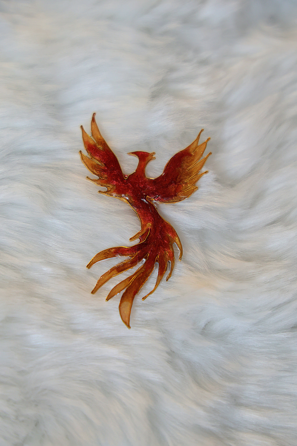 Mythical brooch- Fire Pheonix