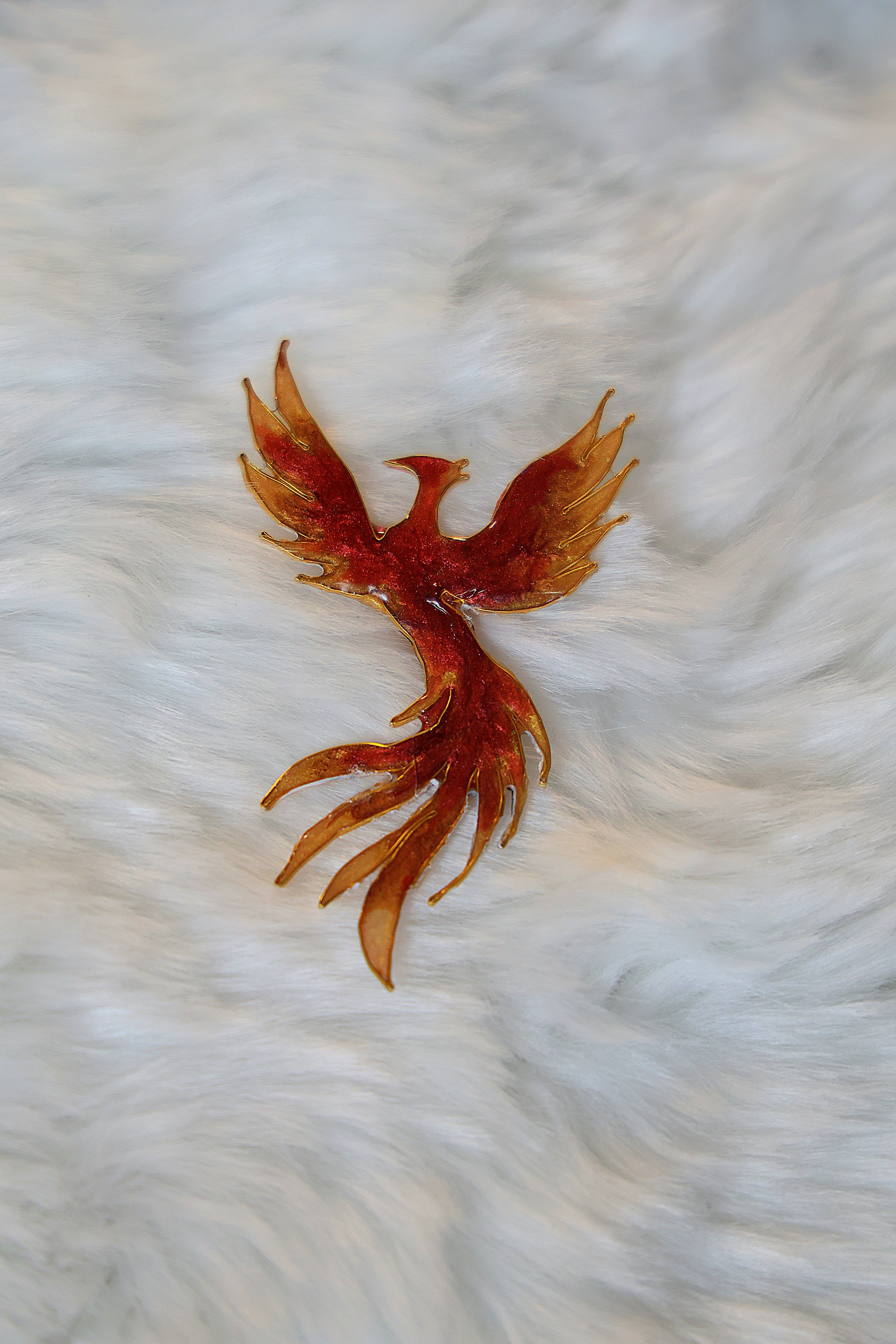Mythical brooch- Fire Pheonix