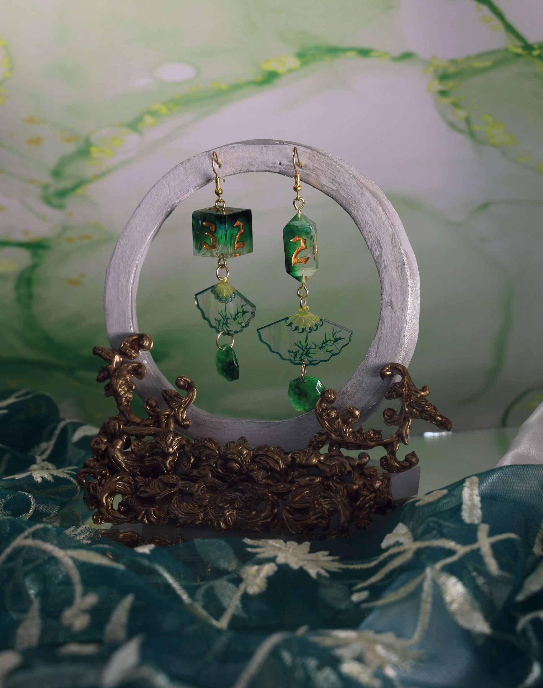 Earrings - Emerald Breeze